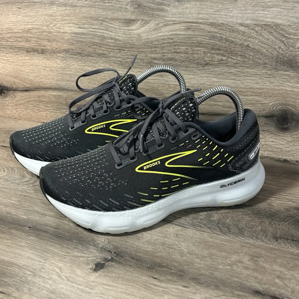 Brooks Glycerin 20 Men's Size 8 B  Running Shoes gray Yellow